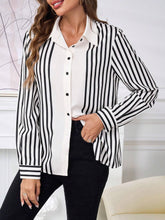 Clasi Women Striped Print Business Casual Office Shirt